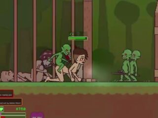 Captivity &vert; stupeň 3 &vert; nahý samice survivor fights ju spôsob cez otočil na goblins ale fails a dostane fucked ťažký prehĺtaní liters na semeno &vert; hentai hra gameplay p3